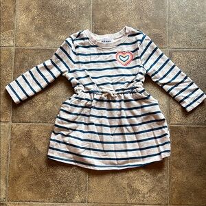 Old Navy Blue and White Raglan Sleeve Dress